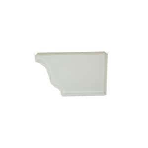 PEAK 5 In White Aluminum Gutter Right End Cap 2762 The Home Depot