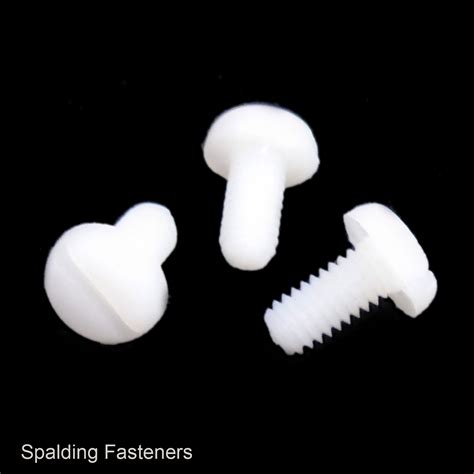 metric nylon plastic pan head slotted drive machine screws   ebay