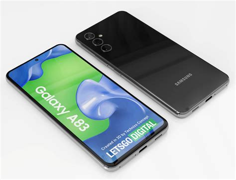 Samsung Galaxy A83 5G con design della fotocamera a goccia d'acqua