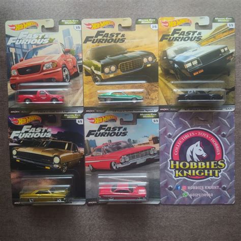 Set Hot Wheels Premium Fast Furious Motor City Muscle Shopee Malaysia