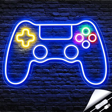 Kavaas Letrero De Neón De Gamer Controlador De Juego Para Decoración