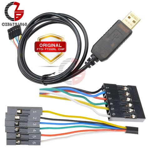 Original Ftdi Ft232rl Usb To Ttl Rs232 6pin Serial Adapter Cable For Avr Arm Semiconductors