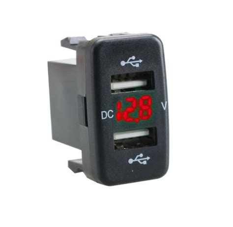 Розетка 2USB 2.1А с вольтметром для Toyota купить по низкой цене с ...