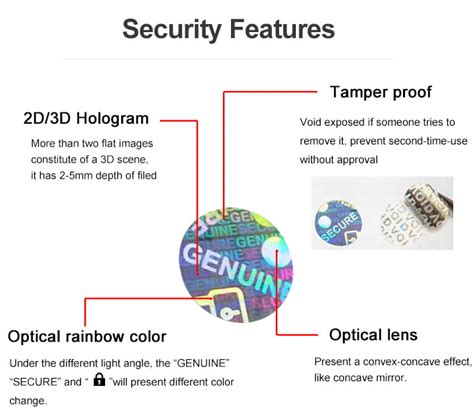 Genuine Secure Hologram Sticker Szimagetech
