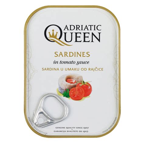 Adriatic Queen Sardines In Tomato Sauce 105g Prices - FoodMe