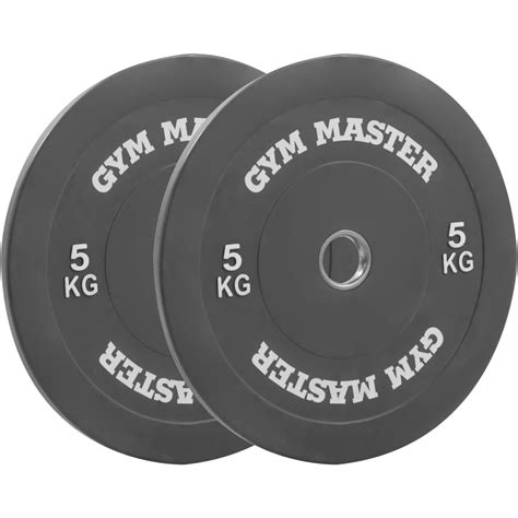 Gym Master Pair Of Coloured Olympic Rubber Bumper Plates