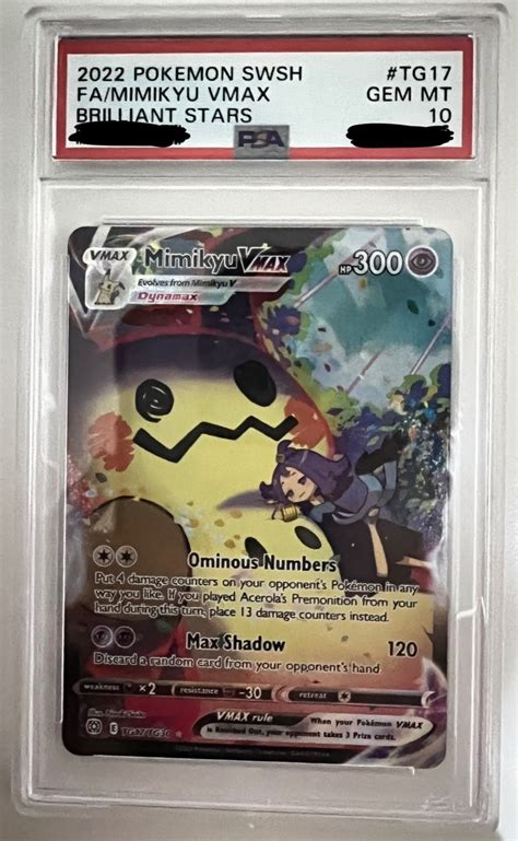 2022 Full Art Mimikyu Vmax Psa 10 Hobbies And Toys Toys And Games On