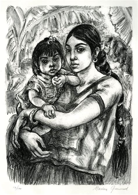 Marion Greenwood Tehuana Mother At 1stdibs Manorama Weekly Drawings