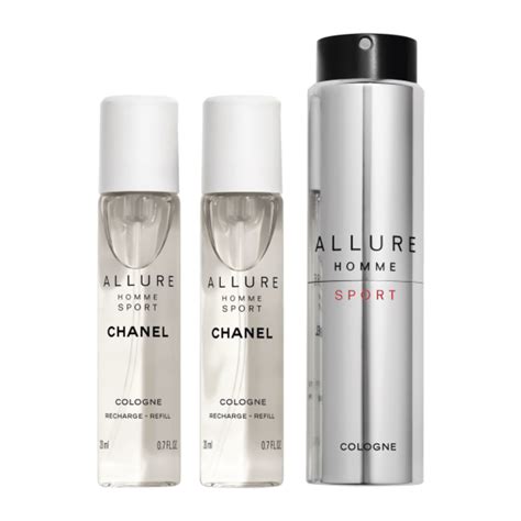 ALLURE HOMME SPORT TWIST AND SPRAY REFILLABLE BOTTLE – COLOGNE - 3x20