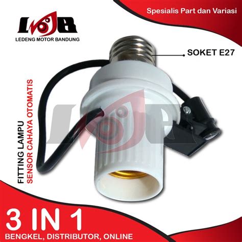 Jual Fiting Lampu Sensor Cahaya Otomatis Nyala Gelap Mati Soket Fitting