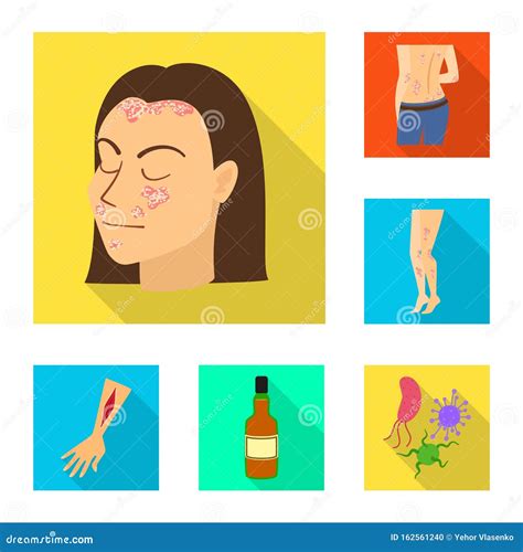 Vector Design of Dermatology and Disease Icon. Collection of