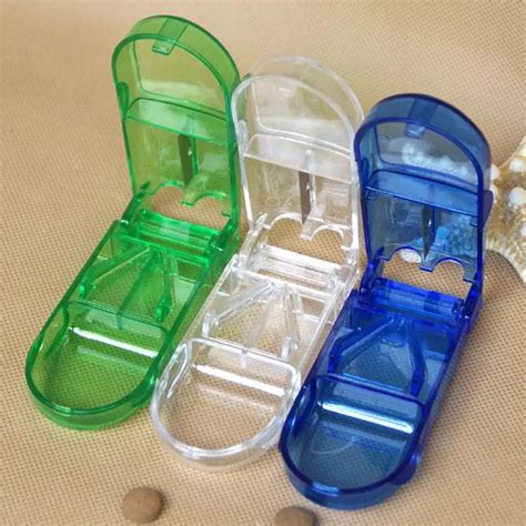 Pill Cutter Box Portable Convenient Storage Box Tablet Cutter Splitter Medicine Pill Holder Pill ...