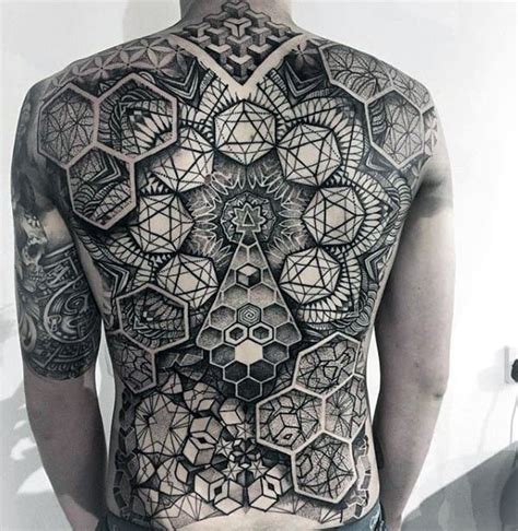 40 Geometric Back Tattoos for Men