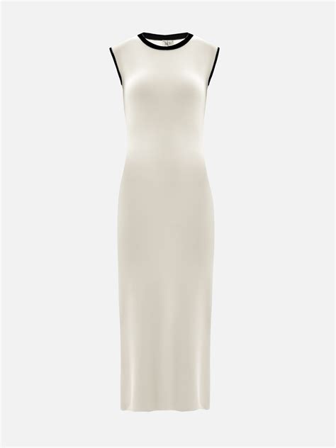 Трикотажное платье миди без рукавов с контрастными деталями :: LICHI ...