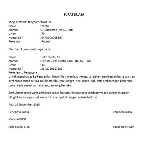 7 Contoh Surat Kuasa Tanah Untuk Berbagai Kepentingan Di Tahun 2022