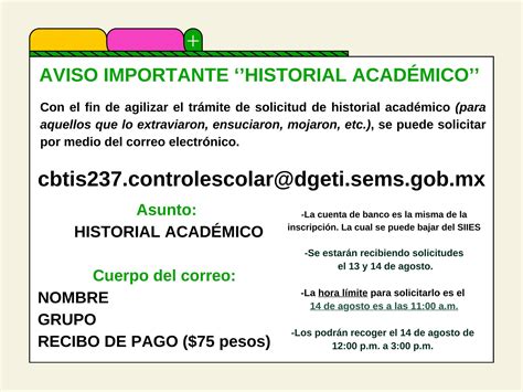 Cbtis 237 🤓 Les Recordamos Que La Solicitud De