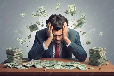 Premium Photo | Money stress concept illustration