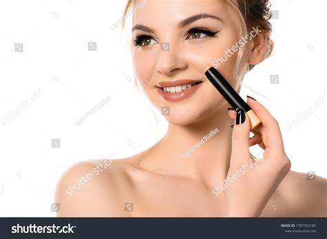 Smiling Naked Beautiful Blonde Woman Makeup Stock Photo 1787322194 Shutterstock