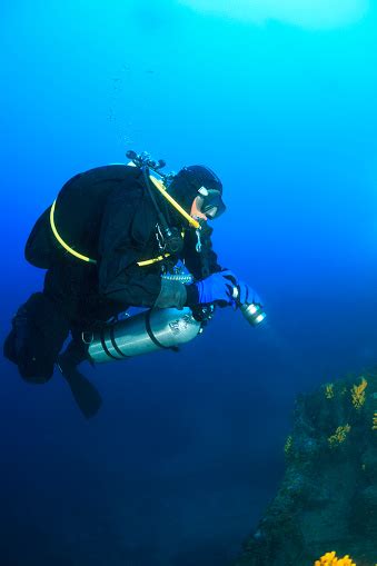 penyelam scuba menyelam teknis menjelajahi  menikmati wreck menyelam