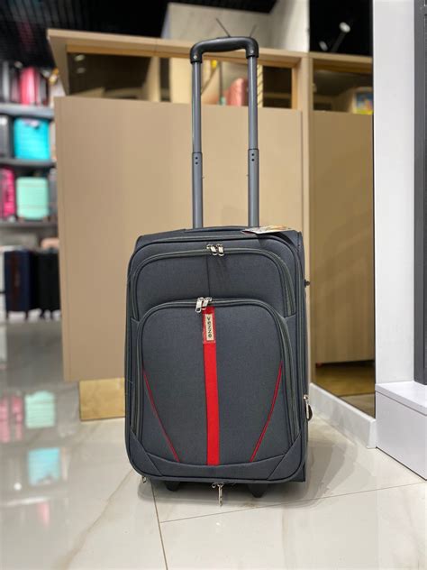 Малый тканевый чемодан с расширителем ручная кладь Vezze серый с ...