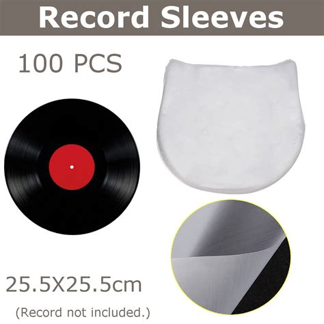 100pcs 10 PE Vinyl Record LP LD Record Plastic Bags Anti Static Record