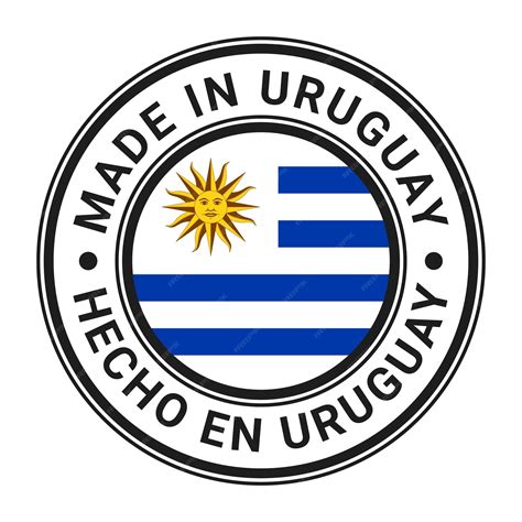 Premium Vector | Made in uruguay round stamp sticker with uruguayan