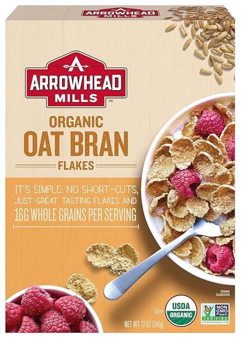 Amazon Arrowhead Mills Organic Cereal Oat Bran Flakes Oz