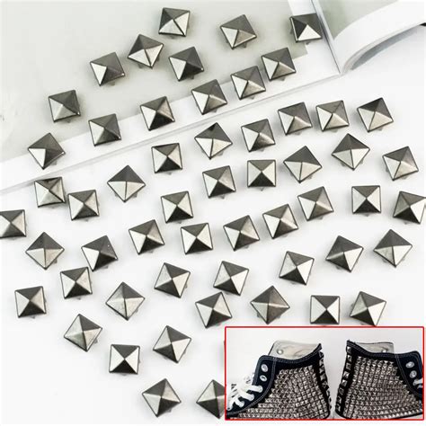 100 Stks Partij 10 Mm Piramide Studs Spots Punk Nailheads Spikes