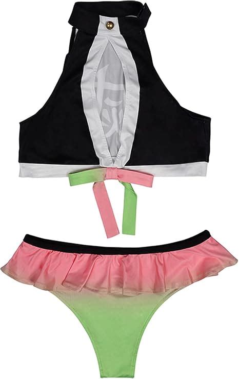 Damen Badeanzug Demon Kamado Nezuko Badeanzug Bikini Sommer Badeanzug Kanroji Mitsuri Badeanzüge