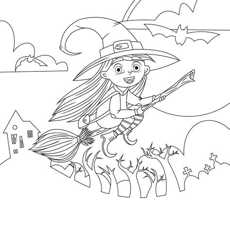 Раскраски ведьмочки