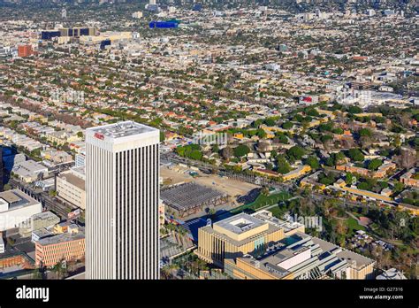 Los Angeles Downtown Aerial Stock Photo Alamy