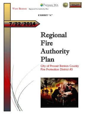 Fillable Online Regional Fire Authority Plan City Of Prosser Benton