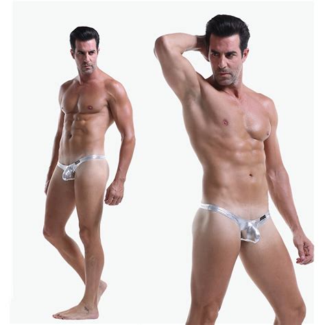 Tao Tao Mens Bikini V Shaped Pouch Enhancing Low Waist Thong Underwear Silver Xl Walmart