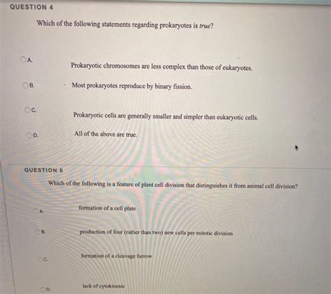 Solved QUESTION 4 Which of the following statements | Chegg.com 