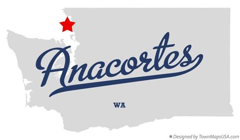 Map of Anacortes, WA, Washington