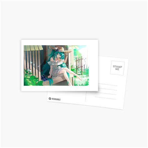 Hot Hatsune Miku Waifu Lewd Kawaii Sexy Vocaloid Anime Girl Lolita Postcard For Sale By