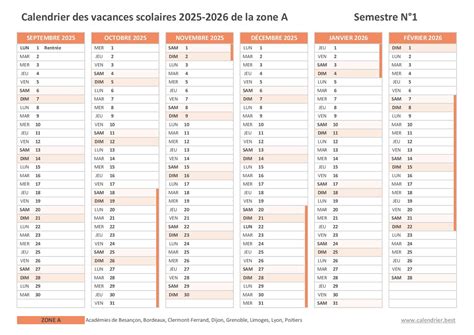 calendrier scolaire    imprimer  telecharger en