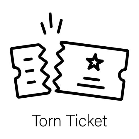Trendy Torn Ticket 44822130 Vector Art at Vecteezy