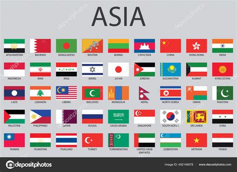 Bandeira Da Asia Pais - Bandeiras Da Asia
