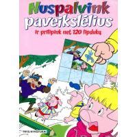 Trys paršiukai Nuspalvink paveikslėlius ir prilipink net 120 lipdukų