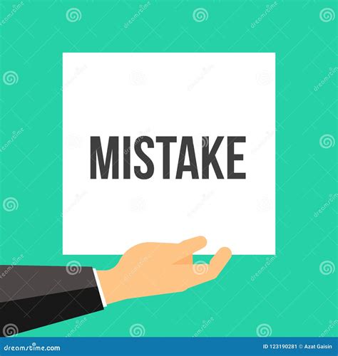 Man Showing Paper MISTAKE Text Stock Vector - Illustration of failure