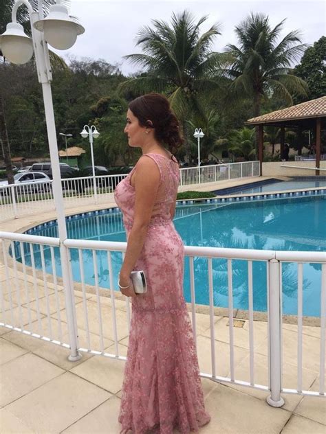 Vestido De Festa Casamento Madrinha Rosa Nude Vestido Feminino Usado Enjoei