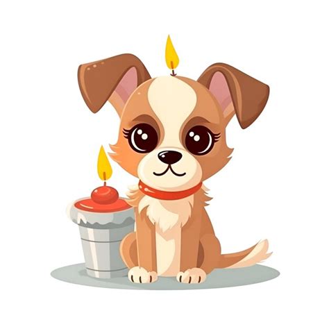 Premium Ai Image Cute Cartoon Chihuahua Dog With Candle Vector