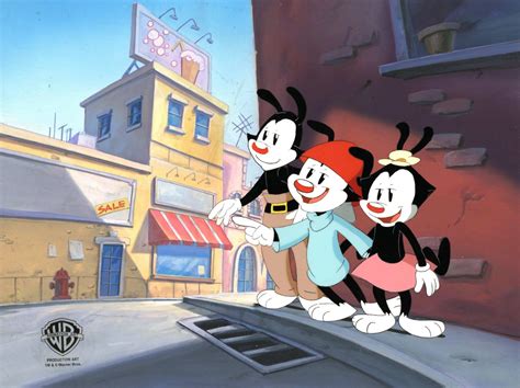 Warner Bros Studio Artists Animaniacs Original Production Cel On