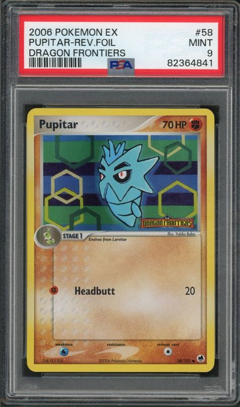 Pokemon Psa Mint Ex Dragon Frontiers Reverse Holo Pupitar Md