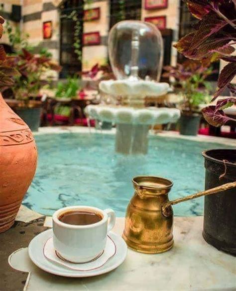 Syrian coffee💕 Syria Pictures, Courtyard Fountains, Damascus Syria ...