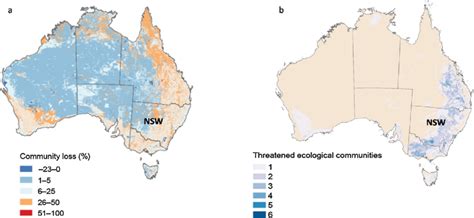 Map of Australia showing NSW and the spatial distribution of a ...