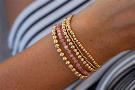 Gold Filled Beaded Ball Bracelet 2mm 3mm 4mm 5mm 14k Etsy