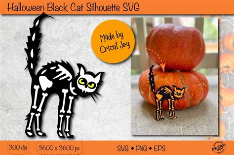 Black Cat Silhouette Svg Scary Cat Halloween Svg By Createya Design