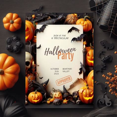 Printable Editable Halloween Party Invitation Digital Etsy